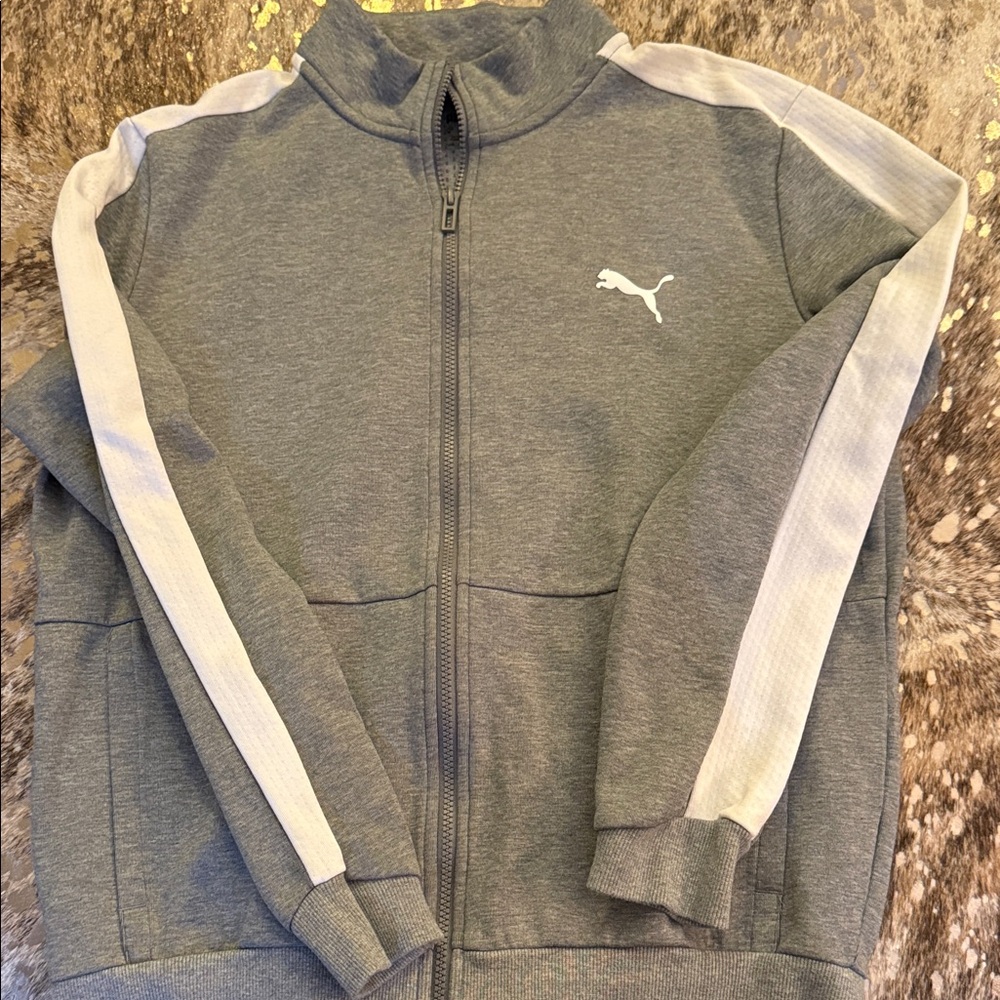 Puma Gray Jacket with White Accents